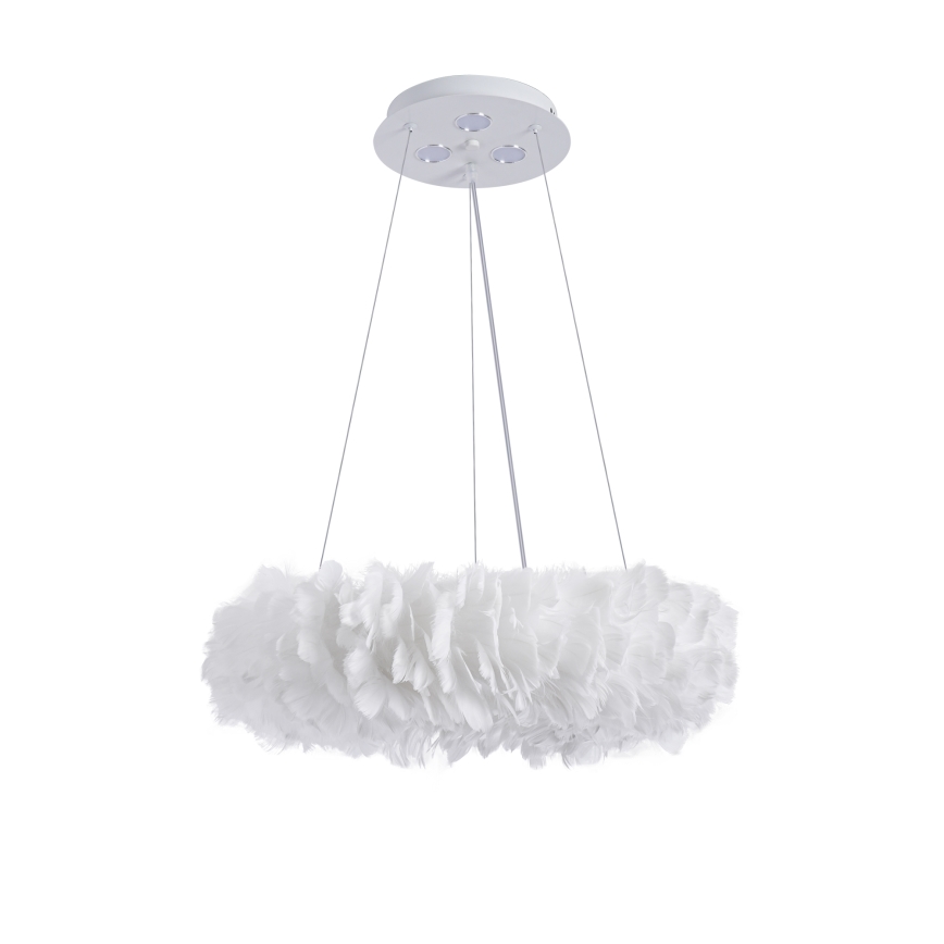 BRILAGI - LED luster na sajli FEATHER 3xE27/40W/230V + 3xLED/3W Ø 40 cm bijeli