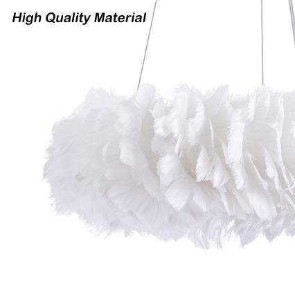 BRILAGI - LED luster na sajli FEATHER 3xE27/40W/230V + 3xLED/3W Ø 40 cm bijeli