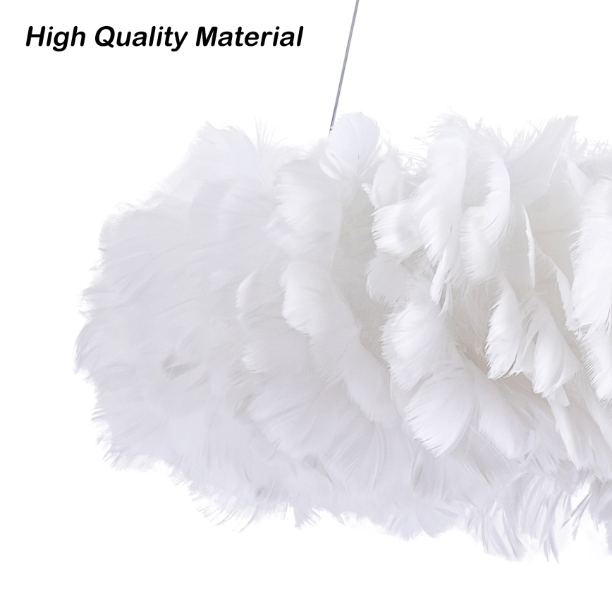 BRILAGI - LED luster na sajli FEATHER 3xE27/40W/230V + 3xLED/3W Ø 50 cm bijela