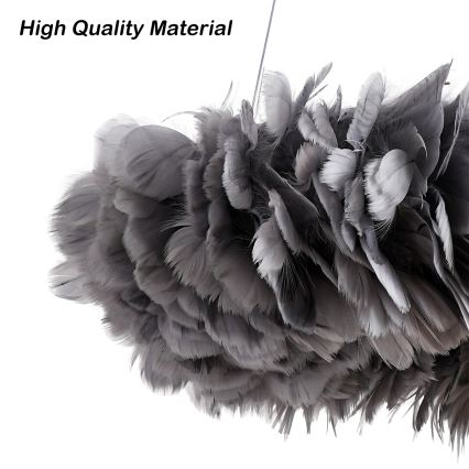 BRILAGI - LED luster na sajli FEATHER 3xE27/40W/230V + 3xLED/3W Ø 50 cm siva