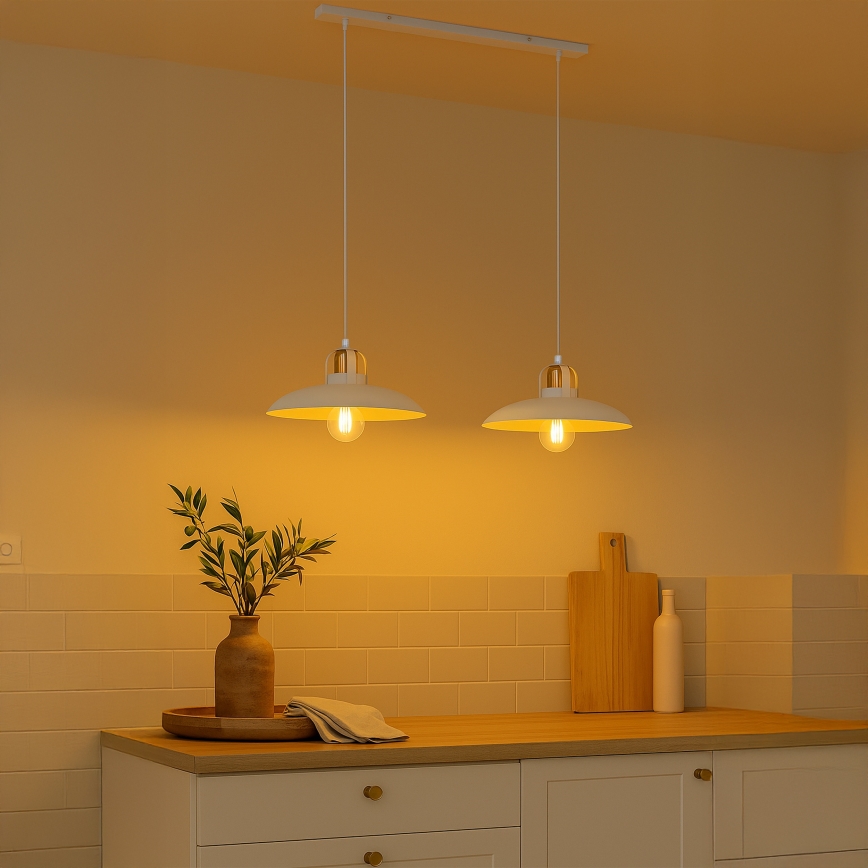 Brilagi - LED Luster na sajli FLAMENGO 2xE27/60W/230V bijela