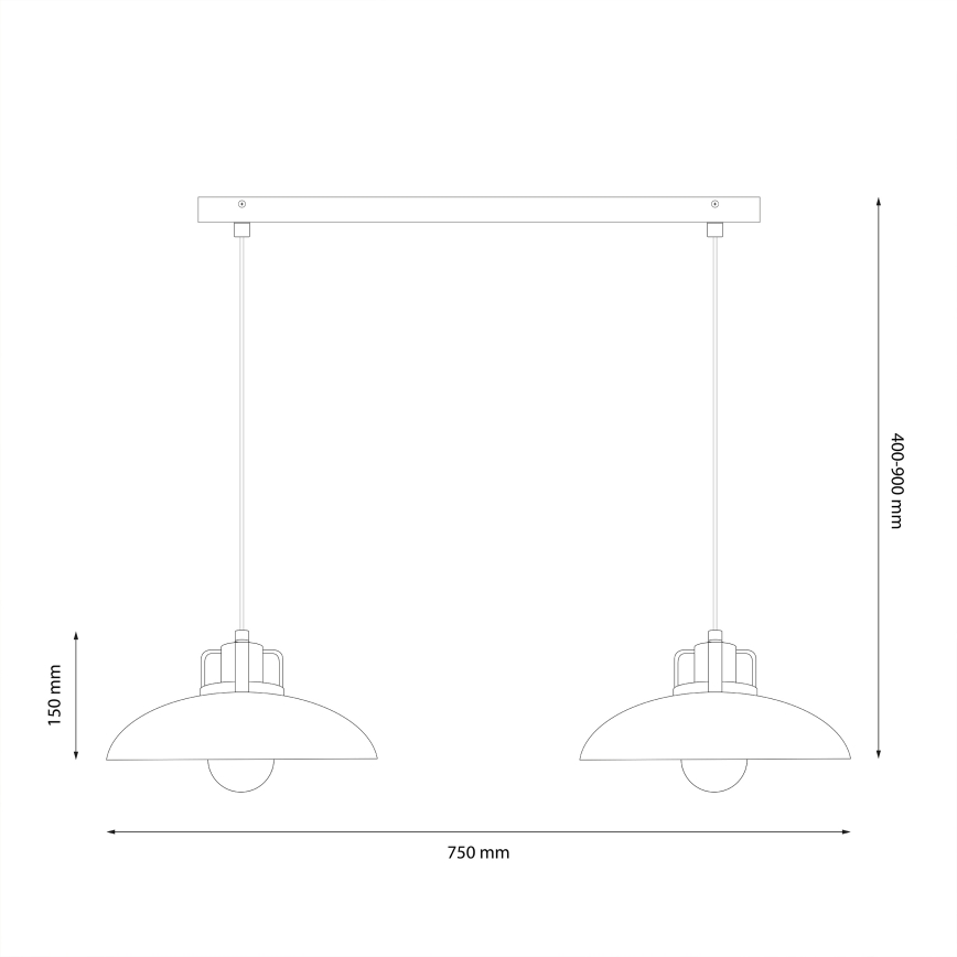 Brilagi - LED Luster na sajli FLAMENGO 2xE27/60W/230V zelena