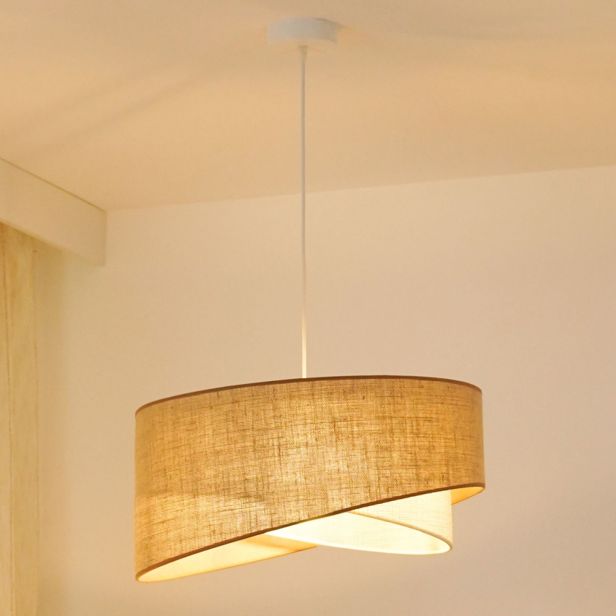 Brilagi - LED Luster na sajli LYRA 1xE27/15W/230V bež/krem