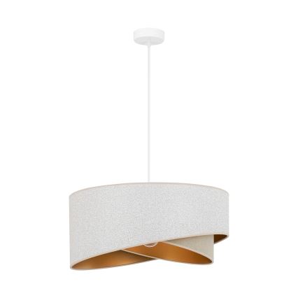 Brilagi - LED Luster na sajli LYRA 1xE27/15W/230V bijela/bež/zlatna