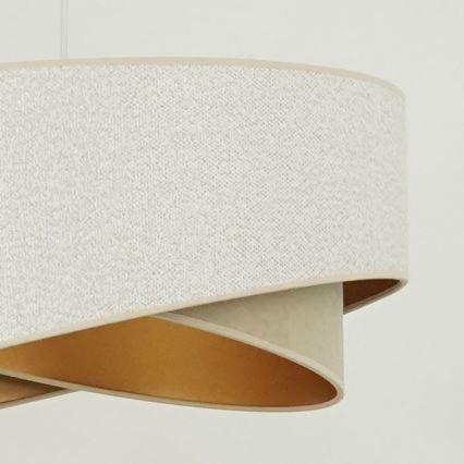 Brilagi - LED Luster na sajli LYRA 1xE27/15W/230V bijela/bež/zlatna