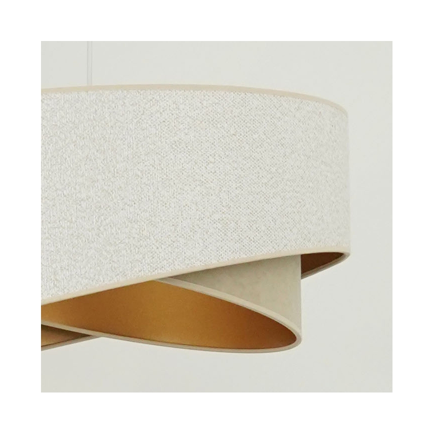 Brilagi - LED Luster na sajli LYRA 1xE27/15W/230V bijela/bež/zlatna