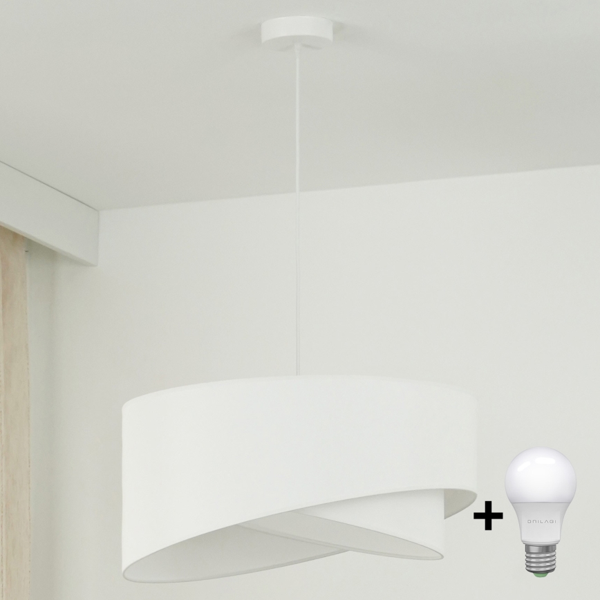 Brilagi - LED Luster na sajli LYRA 1xE27/15W/230V bijela