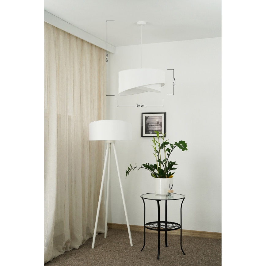 Brilagi - LED Luster na sajli LYRA 1xE27/15W/230V bijela