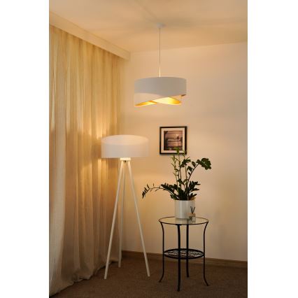 Brilagi - LED Luster na sajli LYRA 1xE27/15W/230V bijela/zlatna