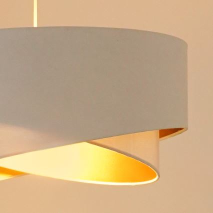 Brilagi - LED Luster na sajli LYRA 1xE27/15W/230V bijela/zlatna