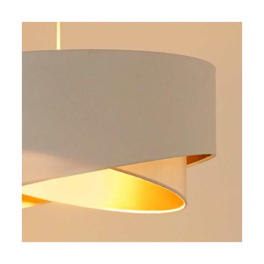 Brilagi - LED Luster na sajli LYRA 1xE27/15W/230V bijela/zlatna