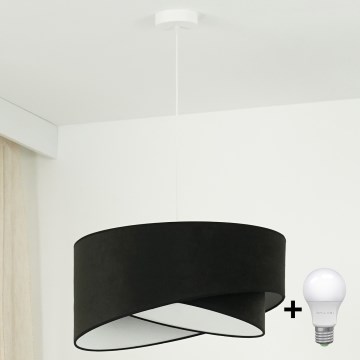 Brilagi - LED Luster na sajli LYRA 1xE27/15W/230V crna/bijela