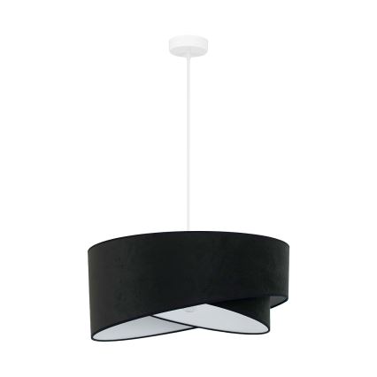Brilagi - LED Luster na sajli LYRA 1xE27/15W/230V crna/bijela