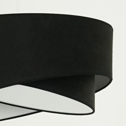 Brilagi - LED Luster na sajli LYRA 1xE27/15W/230V crna/bijela