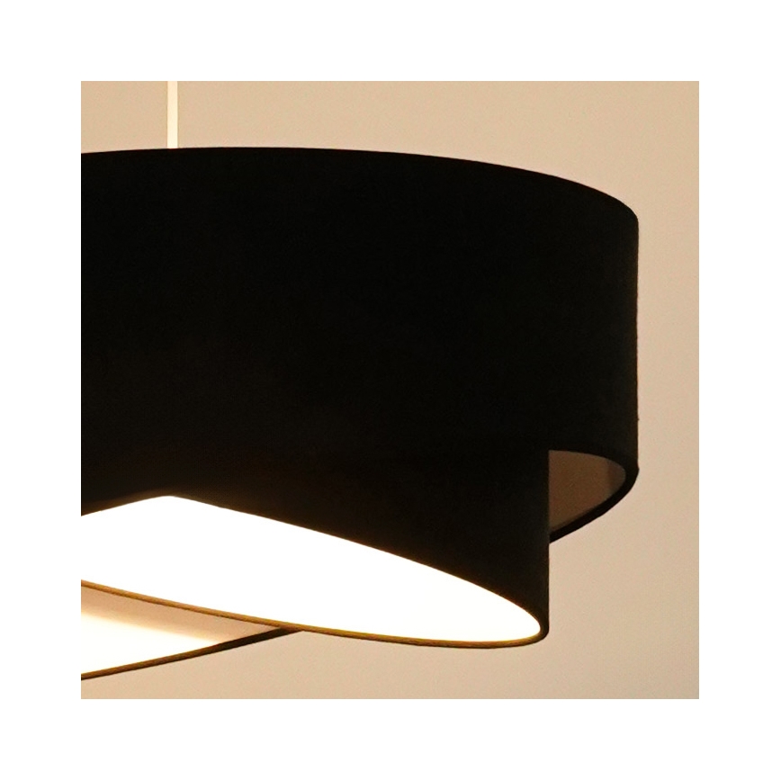 Brilagi - LED Luster na sajli LYRA 1xE27/15W/230V crna/bijela