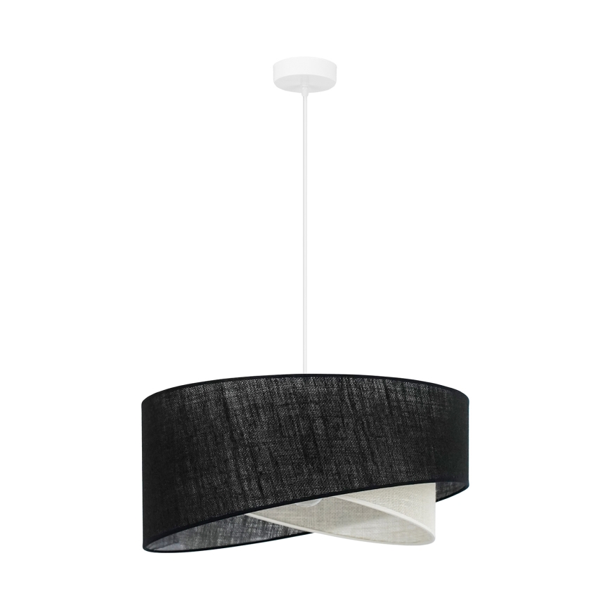 Brilagi - LED Luster na sajli LYRA 1xE27/15W/230V crna/krem