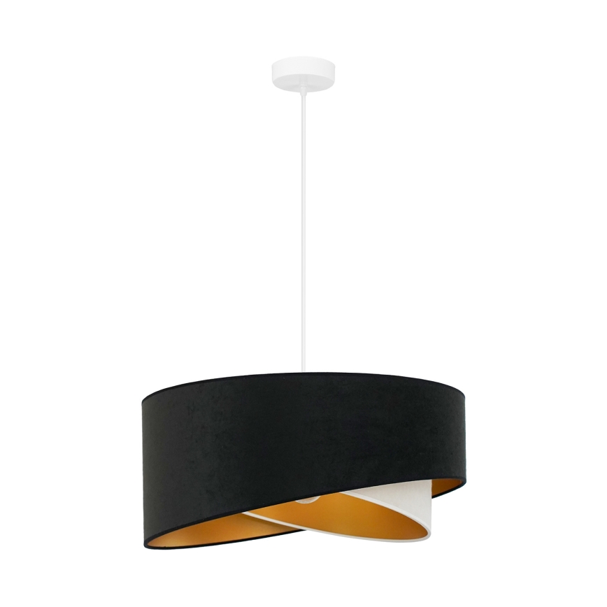 Brilagi - LED Luster na sajli LYRA 1xE27/15W/230V crna/krem/zlatna