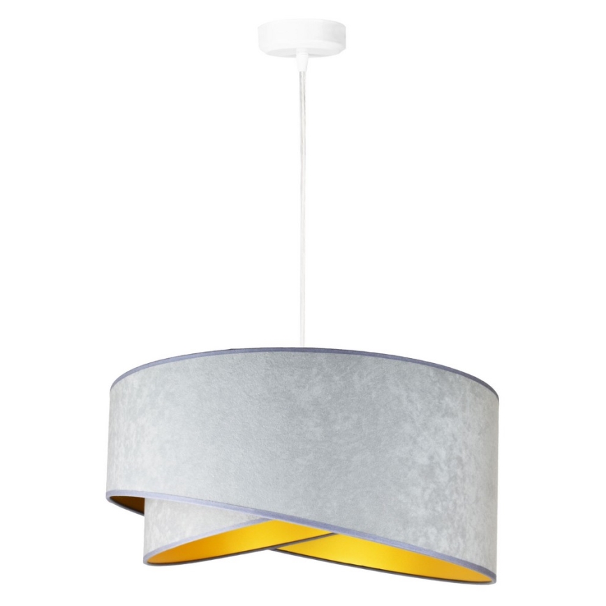 Brilagi - Luster na sajli LYRA 1xE27/60W/230V světle siva