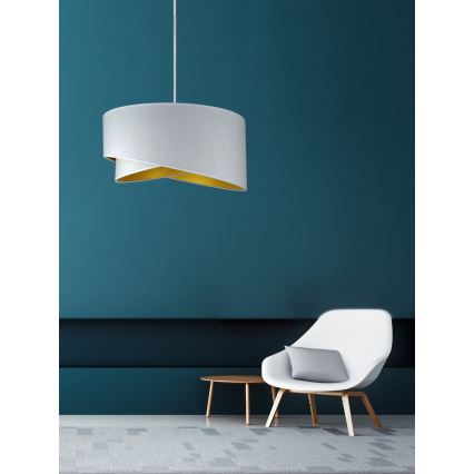 Brilagi - Luster na sajli LYRA 1xE27/60W/230V světle siva