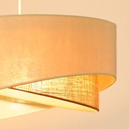 Brilagi - LED Luster na sajli LYRA 1xE27/15W/230V krem/bež