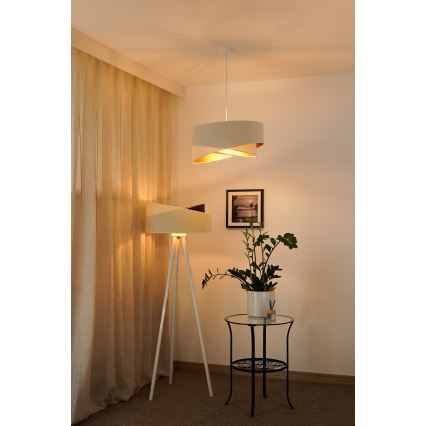 Brilagi - LED Luster na sajli LYRA 1xE27/15W/230V krem/bijela