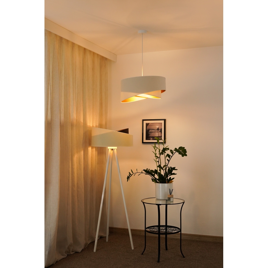 Brilagi - LED Luster na sajli LYRA 1xE27/15W/230V krem/bijela