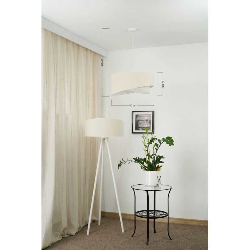 Brilagi - LED Luster na sajli LYRA 1xE27/15W/230V krem/bijela