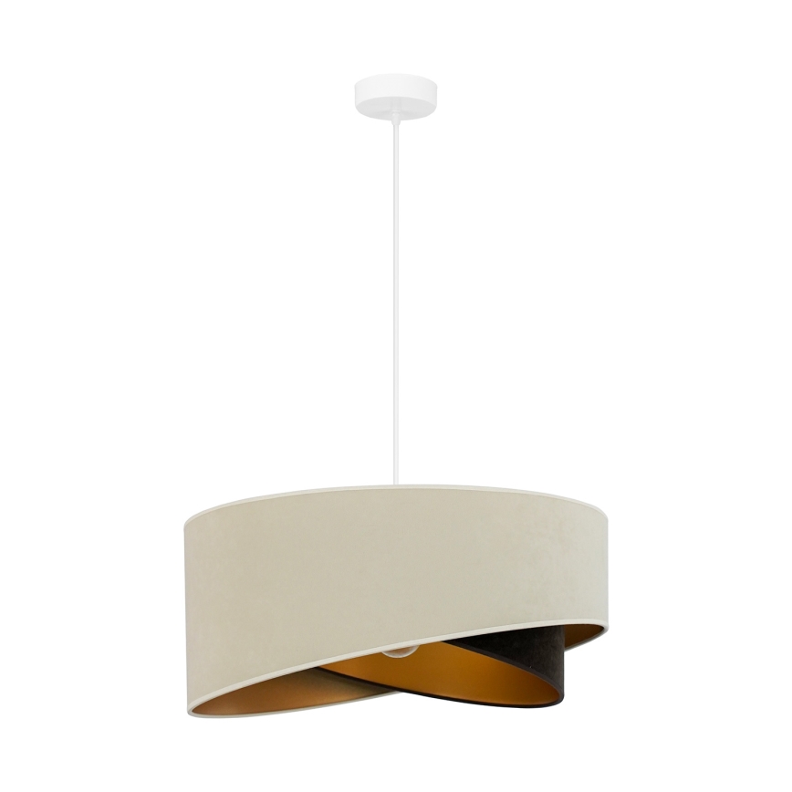 Brilagi - LED Luster na sajli LYRA 1xE27/15W/230V krem/crna/zlatna