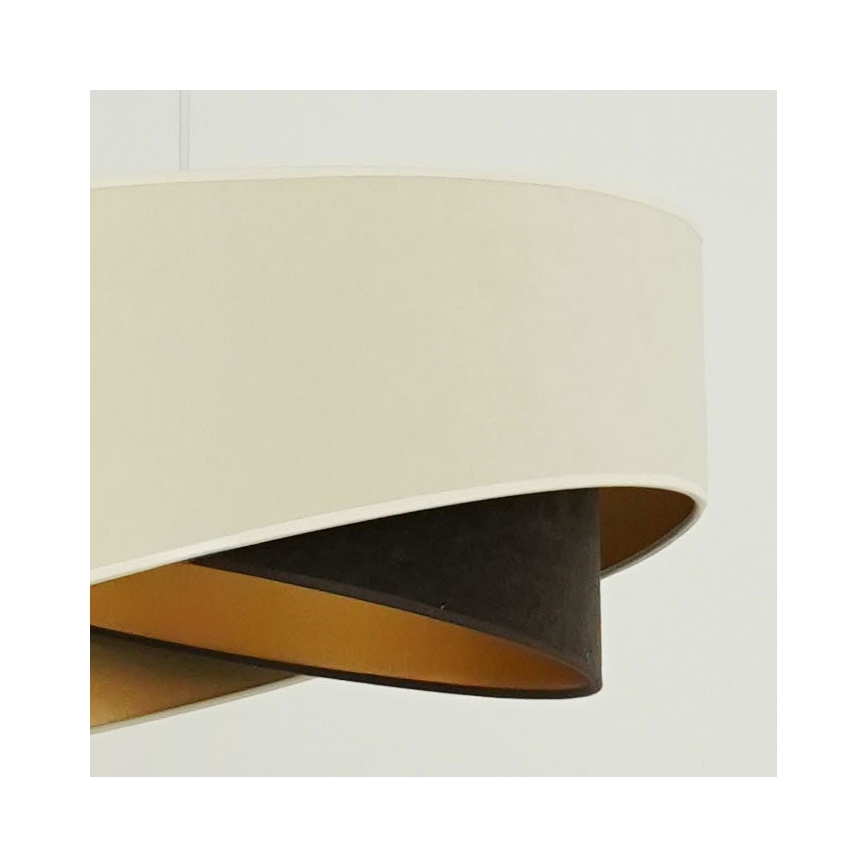 Brilagi - LED Luster na sajli LYRA 1xE27/15W/230V krem/crna/zlatna