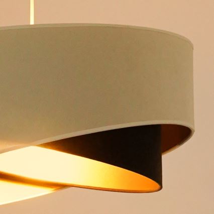 Brilagi - LED Luster na sajli LYRA 1xE27/15W/230V krem/crna/zlatna