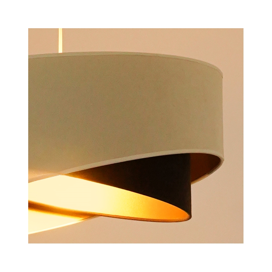 Brilagi - LED Luster na sajli LYRA 1xE27/15W/230V krem/crna/zlatna