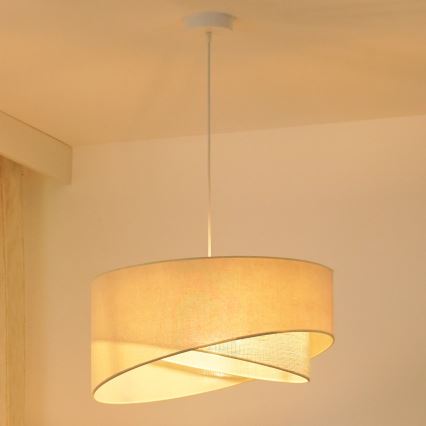 Brilagi - LED Luster na sajli LYRA 1xE27/15W/230V krem
