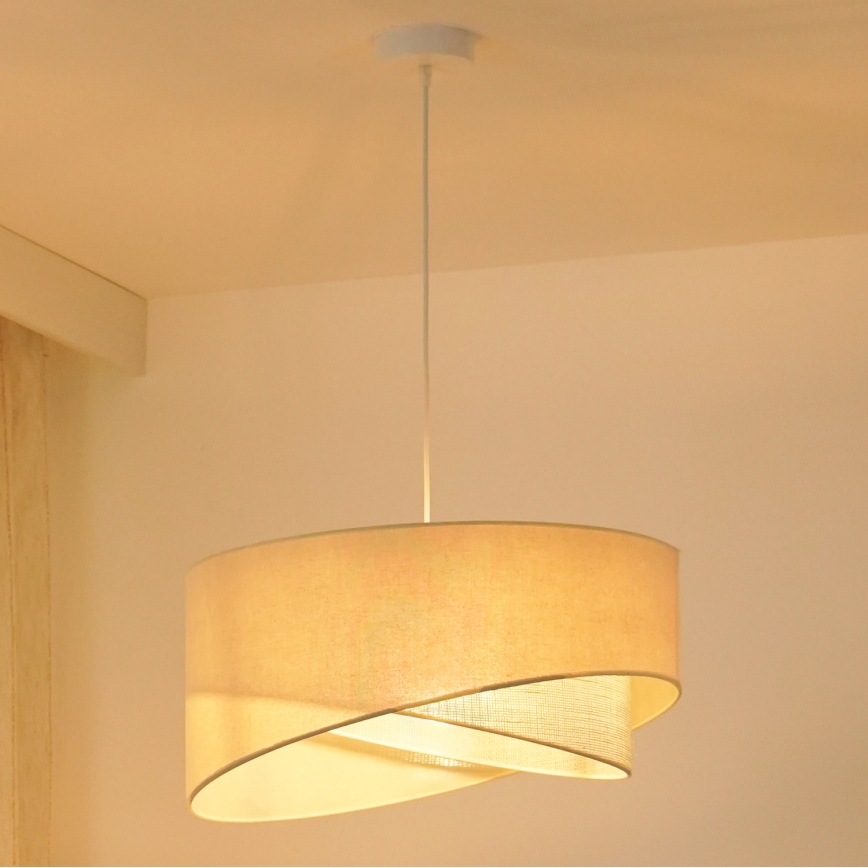 Brilagi - LED Luster na sajli LYRA 1xE27/15W/230V krem