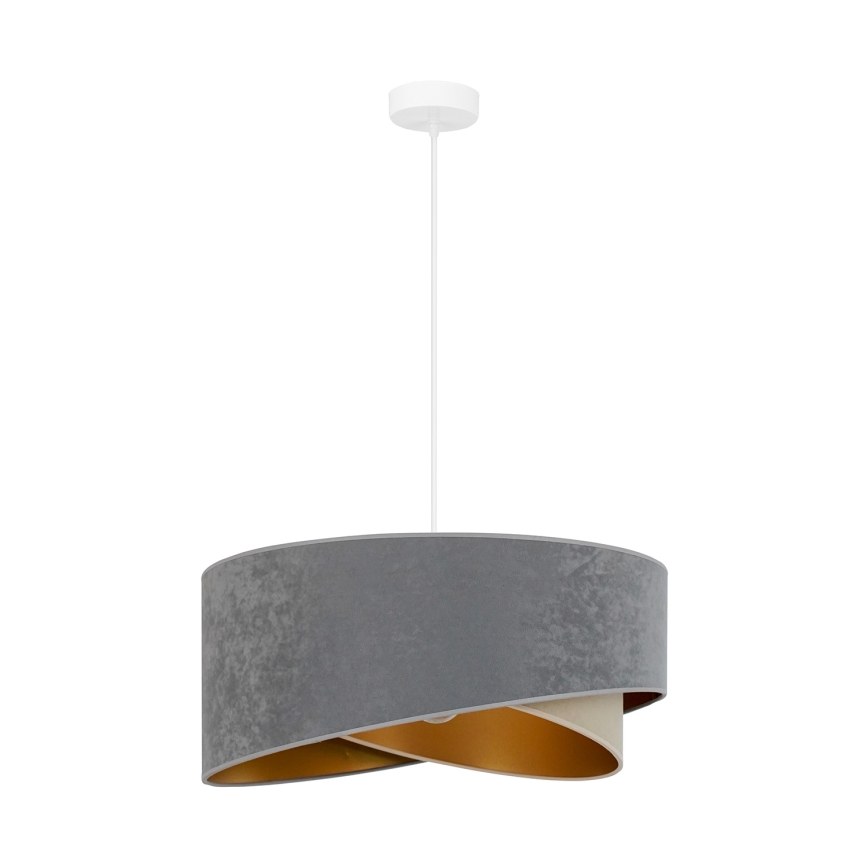 Brilagi - LED Luster na sajli LYRA 1xE27/15W/230V siva/bež/zlatna