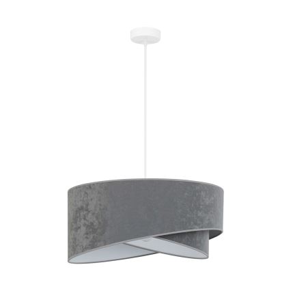 Brilagi - LED Luster na sajli LYRA 1xE27/15W/230V siva/bijela