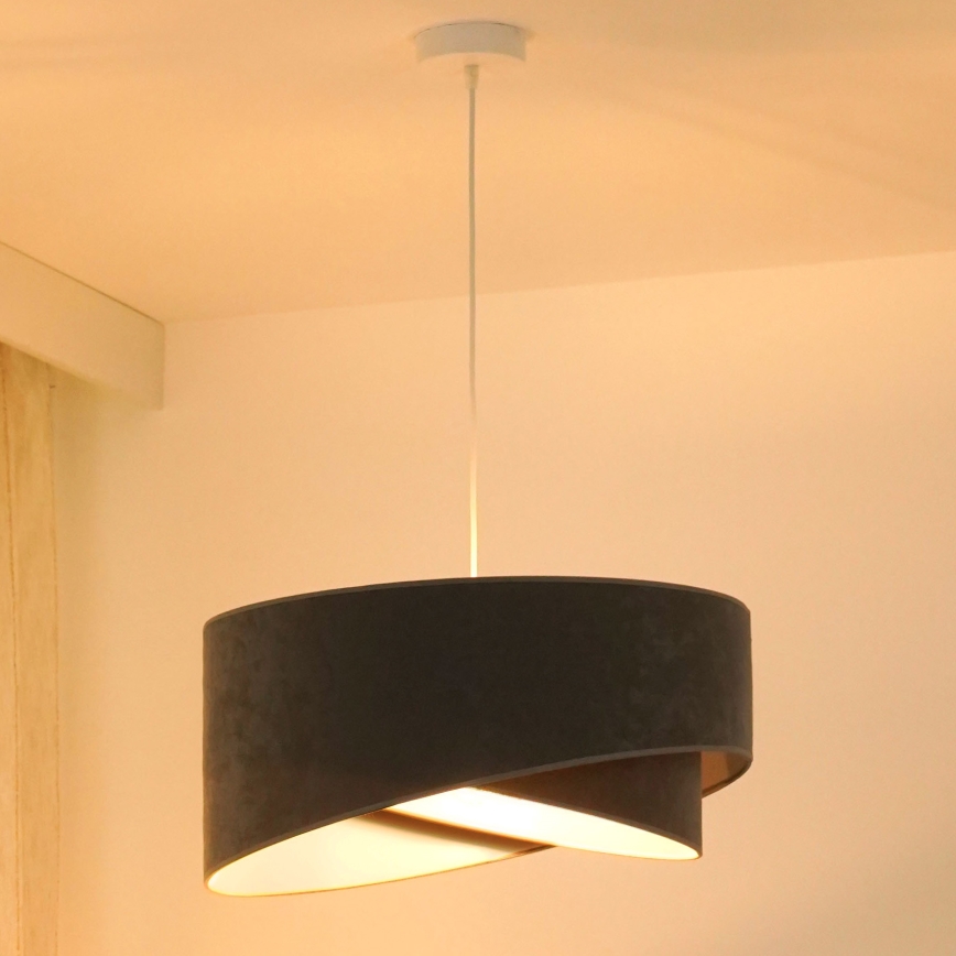 Brilagi - LED Luster na sajli LYRA 1xE27/15W/230V siva/bijela