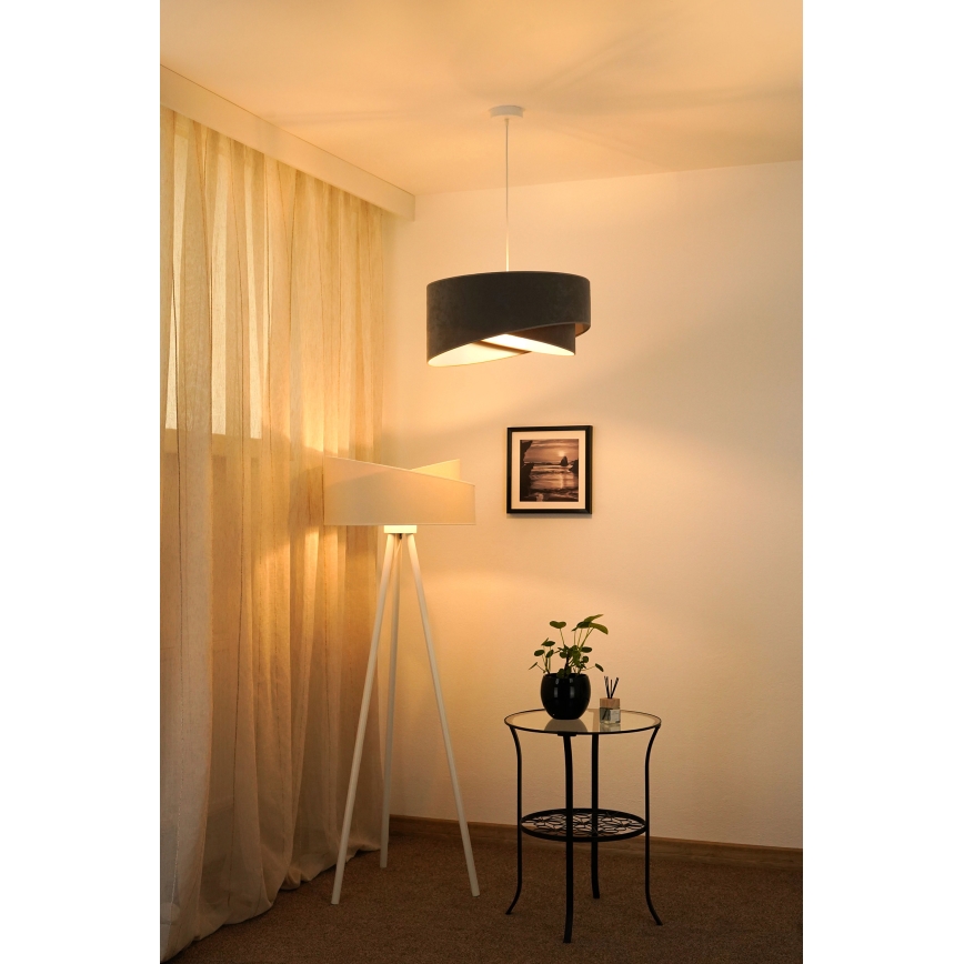 Brilagi - LED Luster na sajli LYRA 1xE27/15W/230V siva/bijela