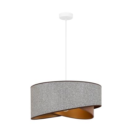 Brilagi - LED Luster na sajli LYRA 1xE27/15W/230V siva/krem/zlatna