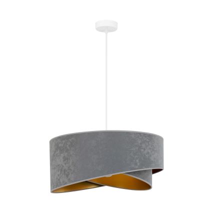 Brilagi - LED Luster na sajli LYRA 1xE27/15W/230V siva/zlatna