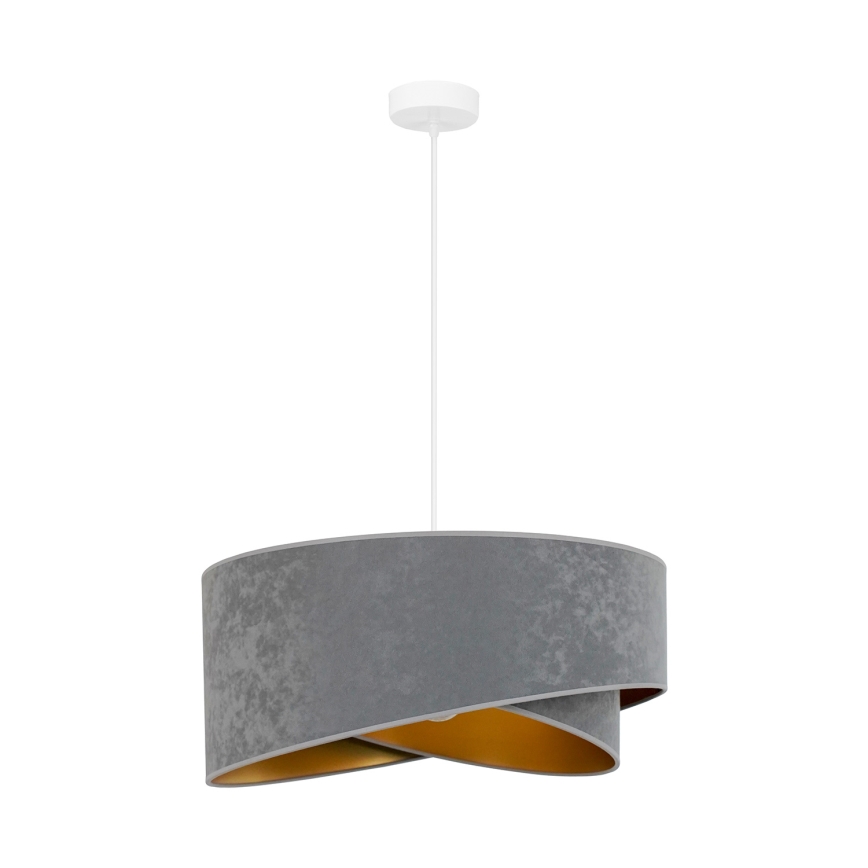 Brilagi - LED Luster na sajli LYRA 1xE27/15W/230V siva/zlatna