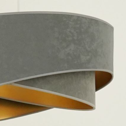 Brilagi - LED Luster na sajli LYRA 1xE27/15W/230V siva/zlatna
