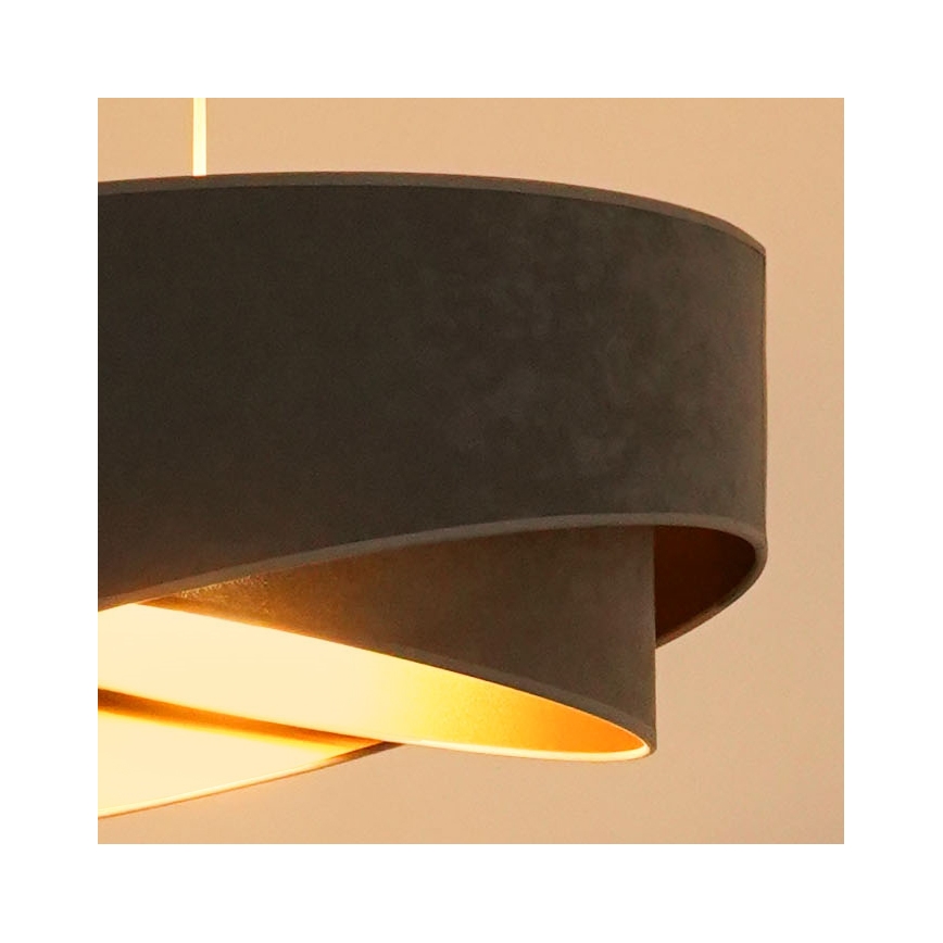 Brilagi - LED Luster na sajli LYRA 1xE27/15W/230V siva/zlatna