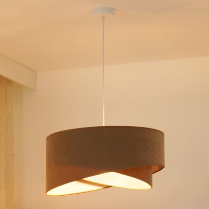 Brilagi - LED Luster na sajli LYRA 1xE27/15W/230V smeđa/bijela