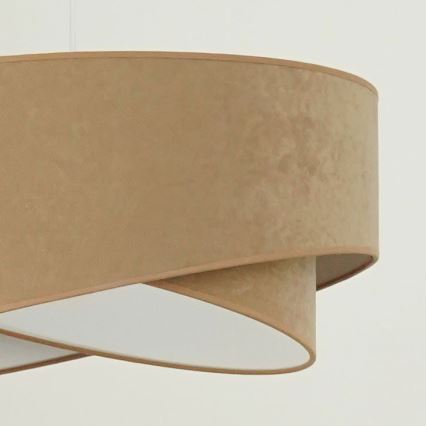 Brilagi - LED Luster na sajli LYRA 1xE27/15W/230V smeđa/bijela