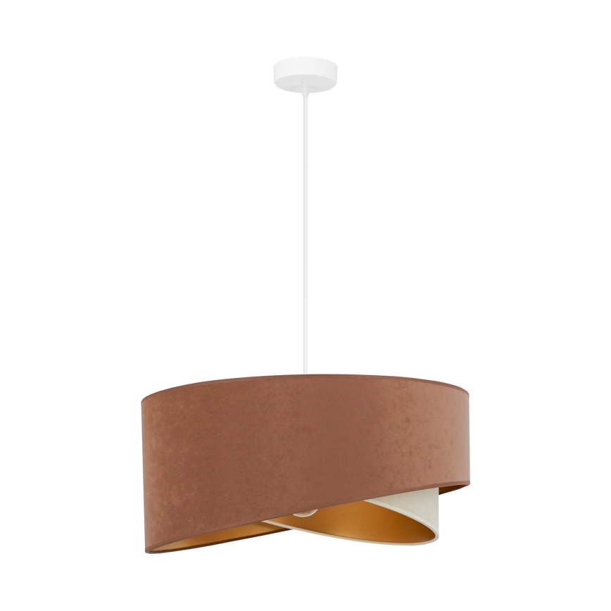 Brilagi - LED Luster na sajli LYRA 1xE27/15W/230V smeđa/krem/zlatna