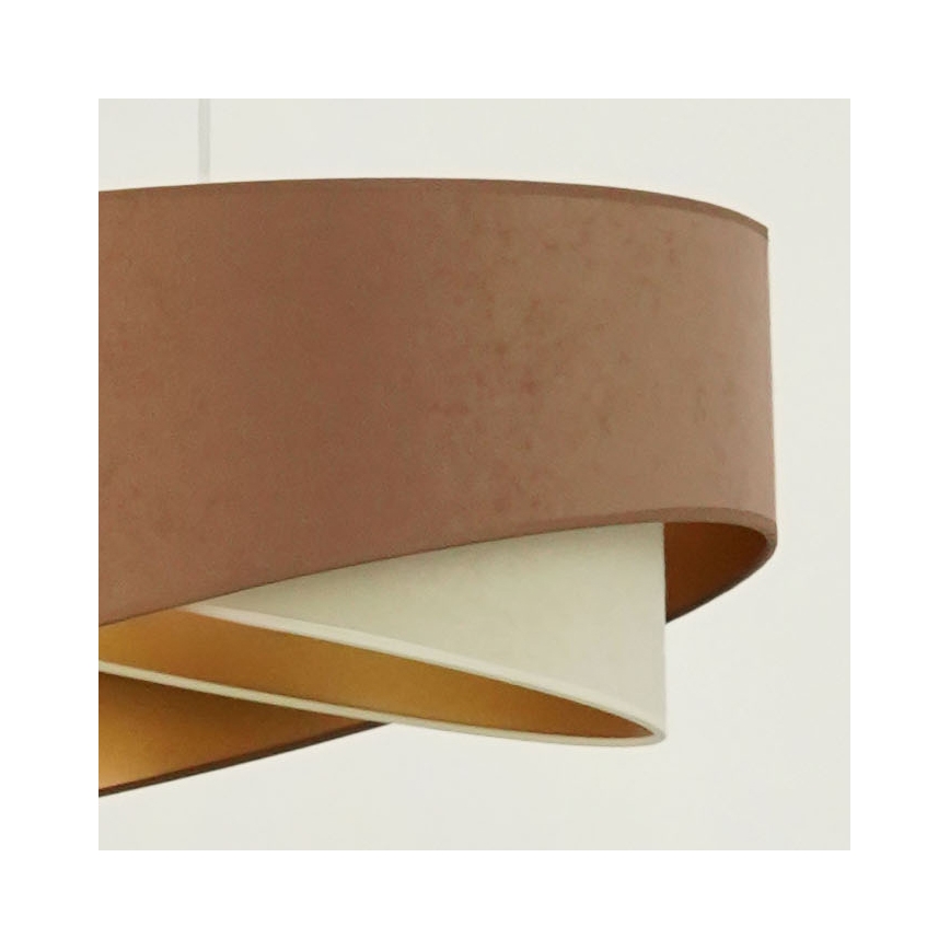 Brilagi - LED Luster na sajli LYRA 1xE27/15W/230V smeđa/krem/zlatna