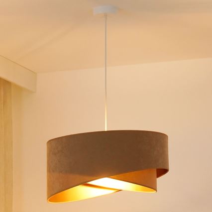 Brilagi - LED Luster na sajli LYRA 1xE27/15W/230V smeđa/zlatna