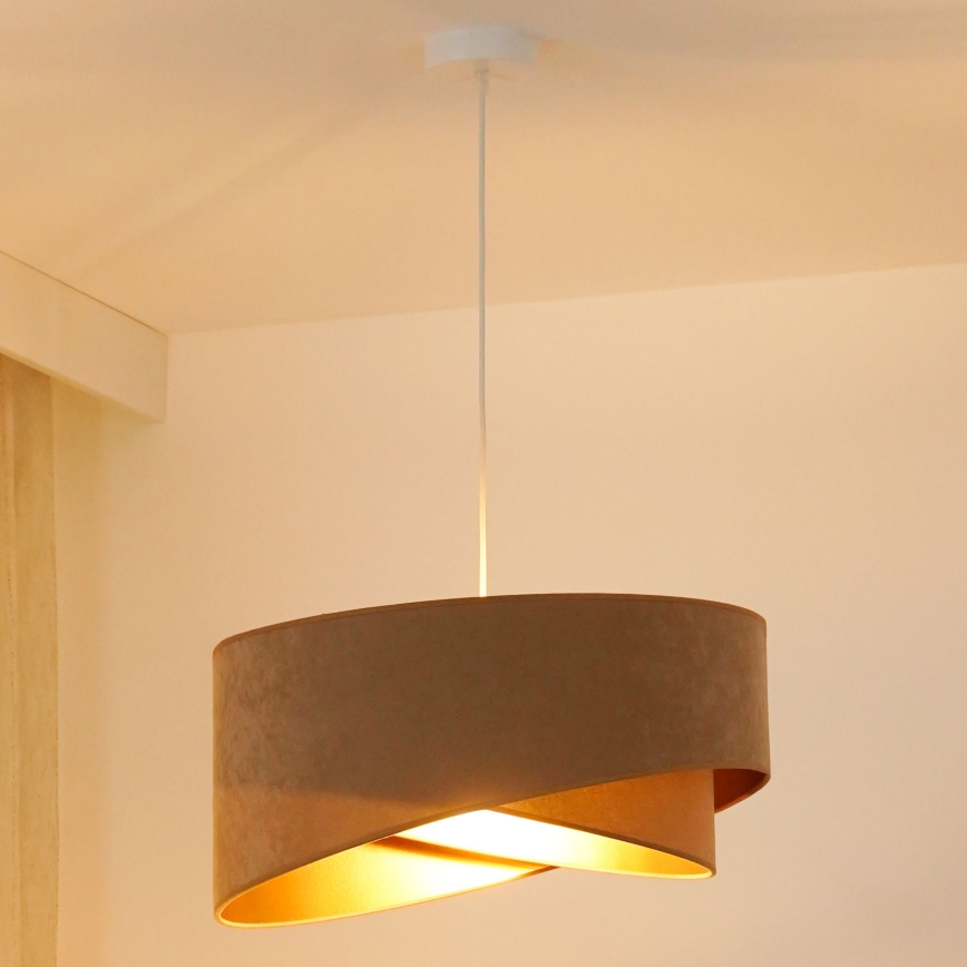 Brilagi - LED Luster na sajli LYRA 1xE27/15W/230V smeđa/zlatna