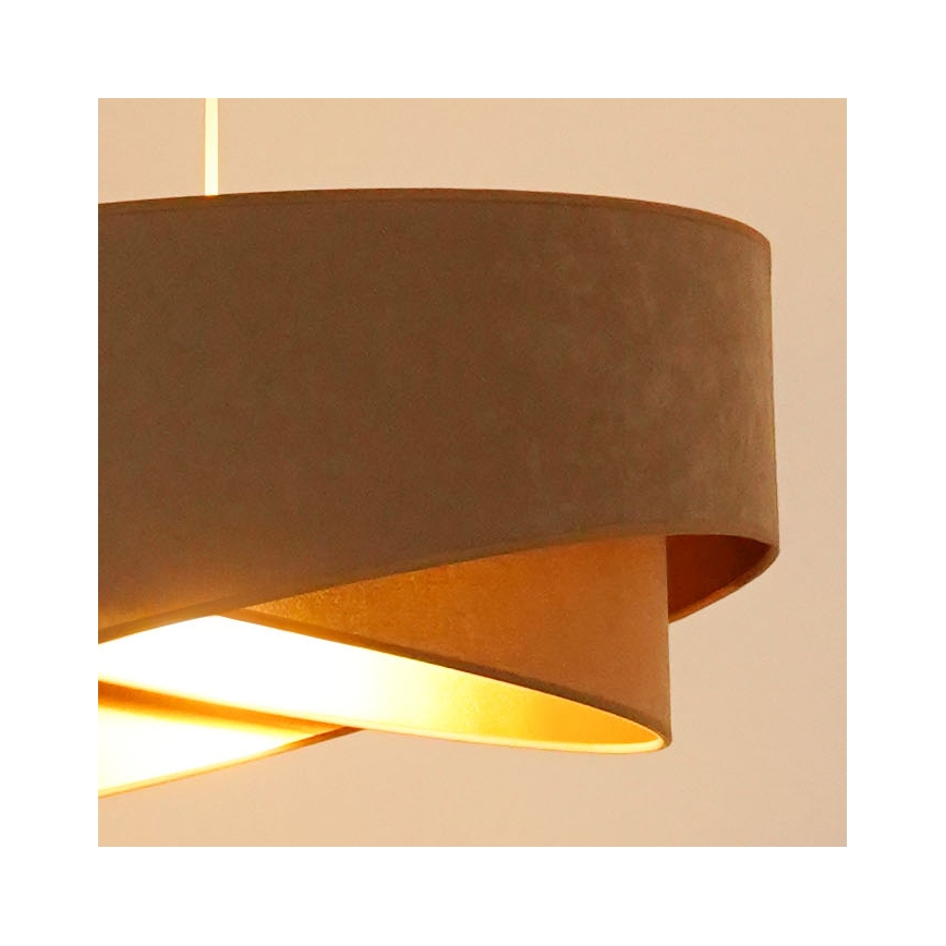 Brilagi - LED Luster na sajli LYRA 1xE27/15W/230V smeđa/zlatna