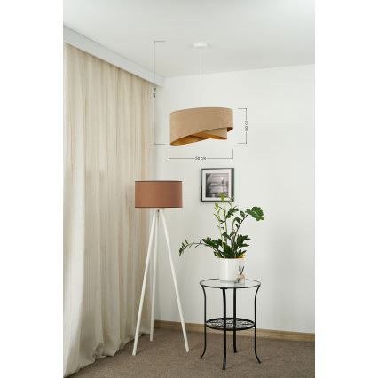Brilagi - LED Luster na sajli LYRA 1xE27/15W/230V smeđa/zlatna